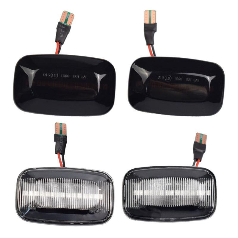 2Pcs Dynamic LED Side Marker fender Lights Flowing Turn Signal Light Side Repeater For Toyota Landcruiser 70 80 100 Series