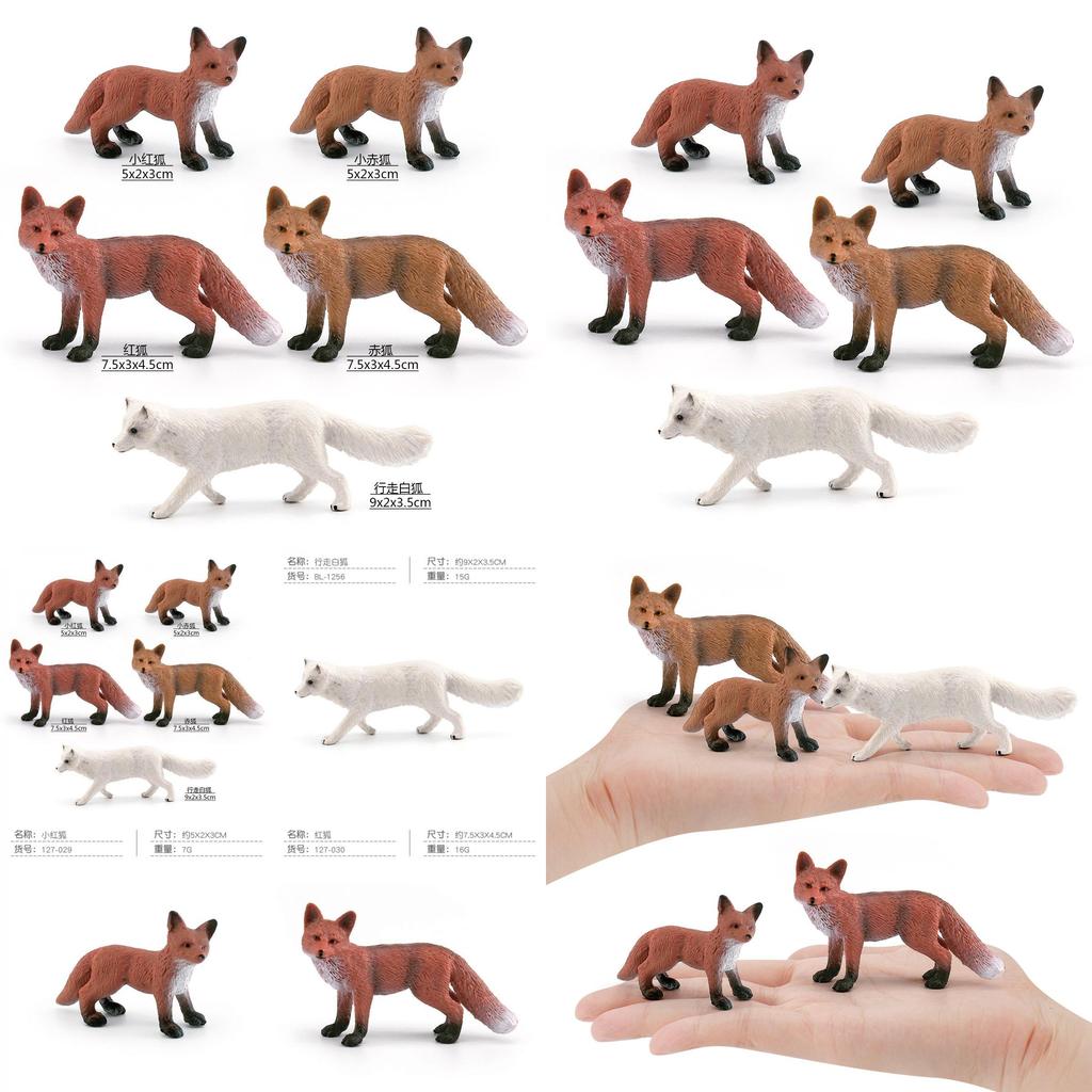 Lifelike Pvc Fox Models In Five Unique Colors For Forest Decoration And Play