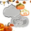 Halloween Pumpkin Cat Lamp Silicone Mold Silicone Halloween Pumpkin Jar Casting Molds Ornaments Hollow Pumpkin Lamp Mold