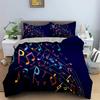 Music Theme Duvet Cover Microfiber Musical Symbols Comforter Cover Violin Piano Pattern Bedding Set Twin King Single Queen Size
