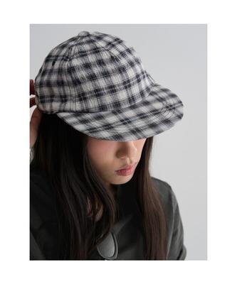 Lightweight Check Pattern Cap Ash