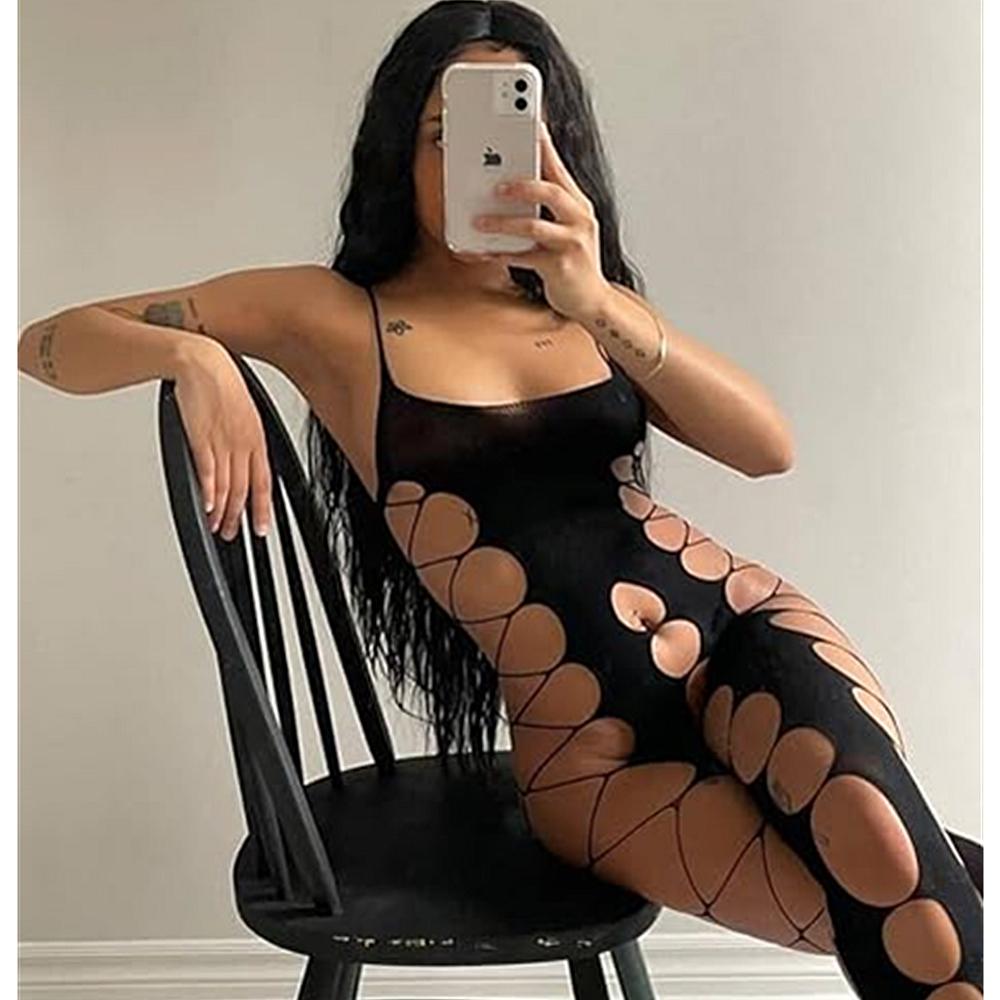 Sexy Fishnet Bodystockings Women Erotic Lingerie Fishnet Bodysuit Outfits Lace Underwear Erotic Mesh Stockings Porn Set Costumes