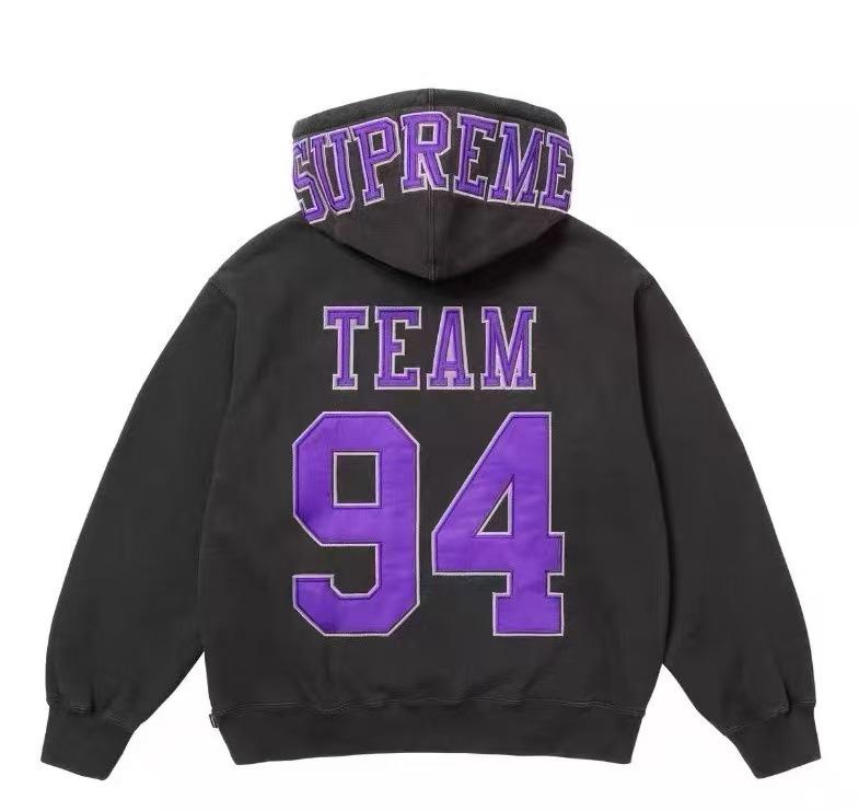 

Чоловічий осінньо-зимовий худі на блискавці з вишитою аплікацією XL