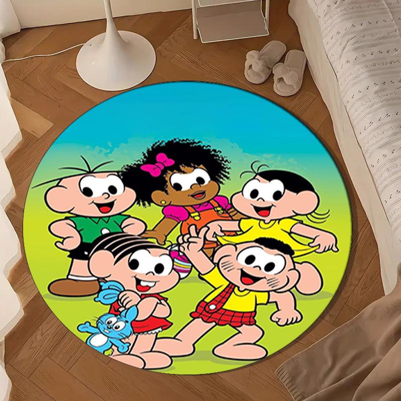 Friendship Monica Characters Round Rug for Livingroom,Bedroom, Palyroom, Chair Rug, Area rug, Circle Carpet, Large Size Decor Fan Christmas gift