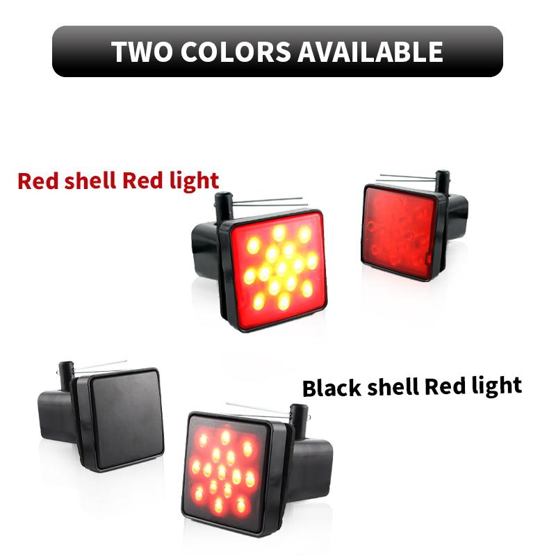 1PC Car Taillight Trailer Truck Hitch Towing Receiver Red 15-LED LED Tail/Brake Spoiler Light For Truck SUV Trailer Brake Light