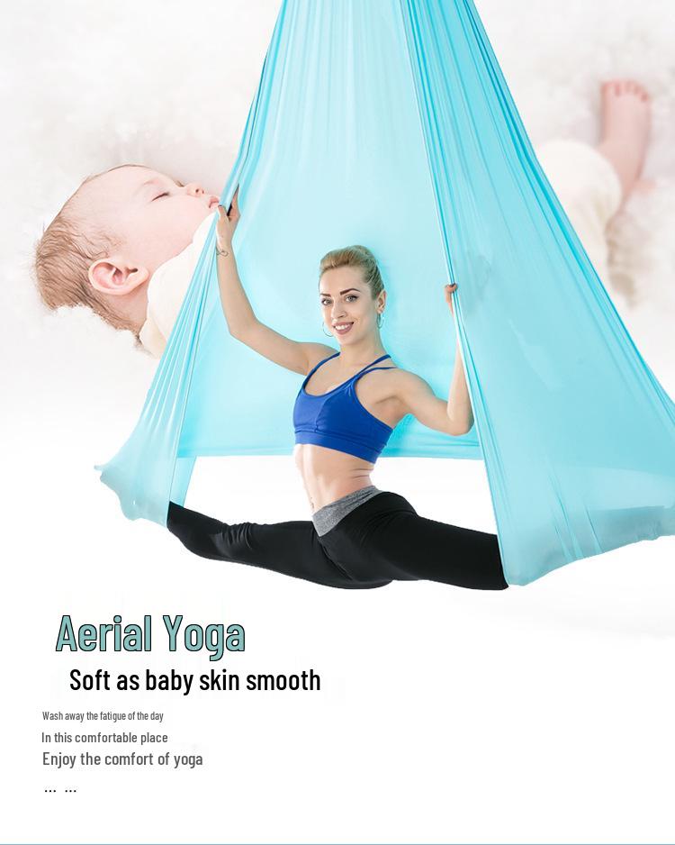 Shiyi Aerial Yoga Hammock with Micro-Elastic Straps for Home and Studio Use