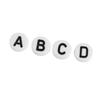 500Pcs Round Acrylic Single Letter Beads A Z White Beads DIY Bracelet Necklace Accessories