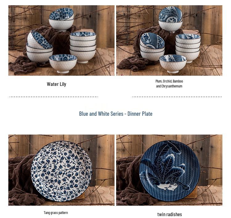Hand-Painted Japanese Ceramic Bowl Set with Gift Box and Custom Logo Option