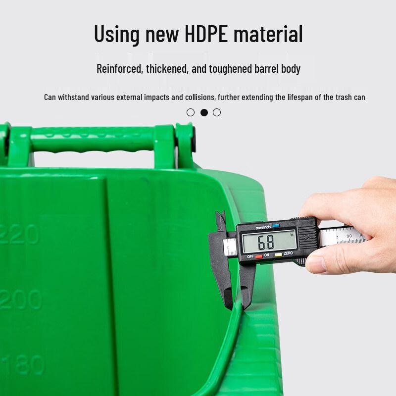 Heavy-Duty Outdoor Classified Trash Can with Wheels