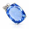 925 Sterling Silver Pendant 113 Ct Cushion Cut Natural Blue Topaz Gift For Dad