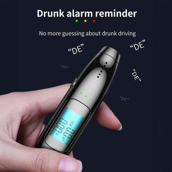 Alcohol Tester with LED Digital Display High Precise Compact Design Rechargeable Easy Operation Breathalyzer Alcohol Tester