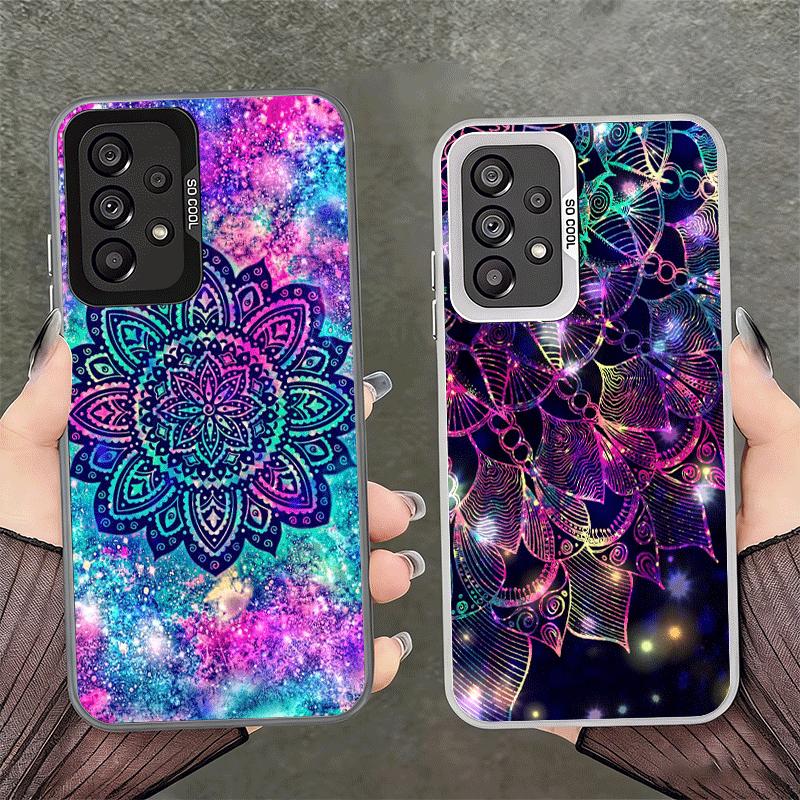 Mandala Sunflower Dreamy Style Shockproof Phone Case for Samsung A17 A16 A15 A14 A37 A57 A36 A56 A26 A35 A55 A25 A34 A54 A24 A13