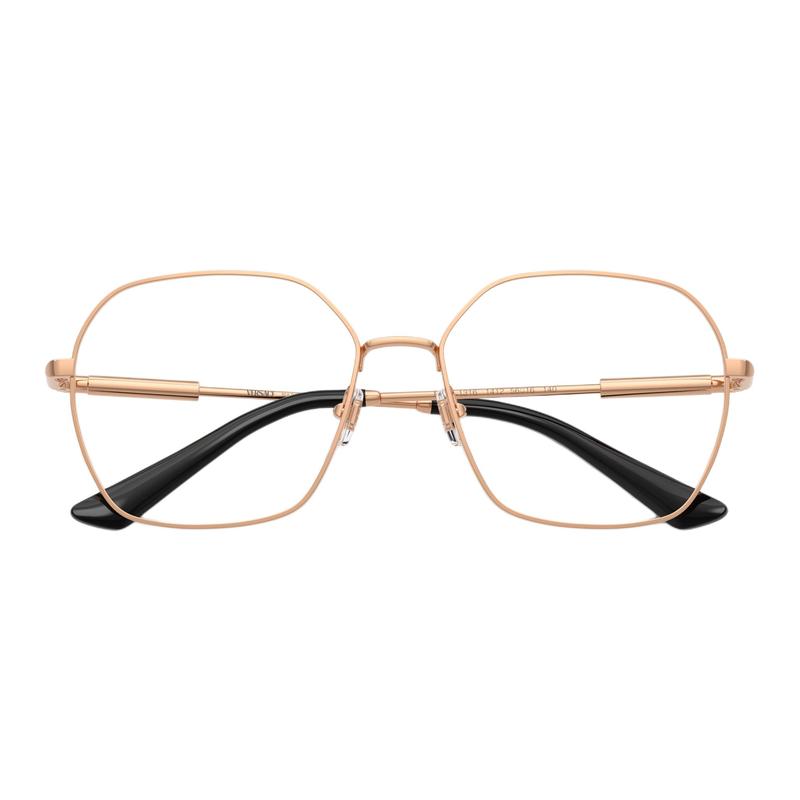 Versace Temple logo metal square optical glasses women's rose 65974351 VE13161412-Rose gold 56/16/140-h.49
