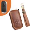 Leather Car Key Case Cover Holder Keychain Shell for Kia EV6 Seltos K5 Sorento MQ4 5 Button Remote Key Fob Holder