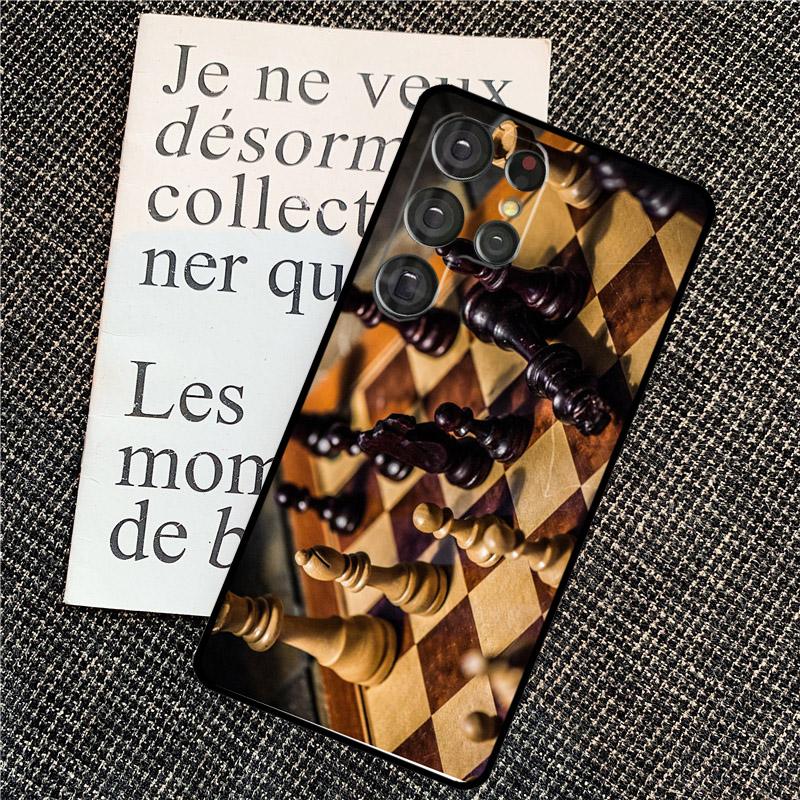 Chess Board Dark Horse Case For Samsung Galaxy S25 S26 Ultra S21 S22 S23 S24 Ultra S10 S20 Plus S25 FE Back Cover