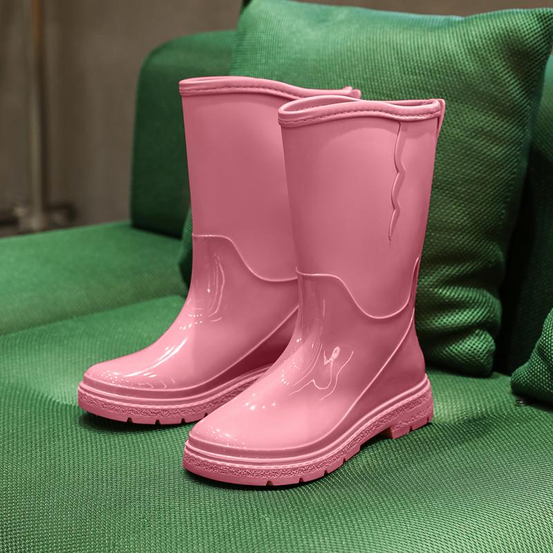 

Модные резиновые сапоги PARZIVAL, женские нескользящие резиновые сапоги для отдыха на природе, для рыбалки, толстая подошва, резиновая женская водонепроницаемая обувь, удобная 2024 38 розовый