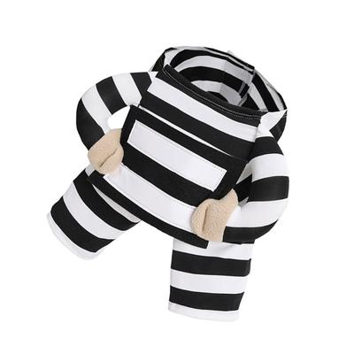Pet Prisoner Costume Entertaining Festival Outfit Party Wear for Small To Large Cats Dog Masquerade Birthday Celebration