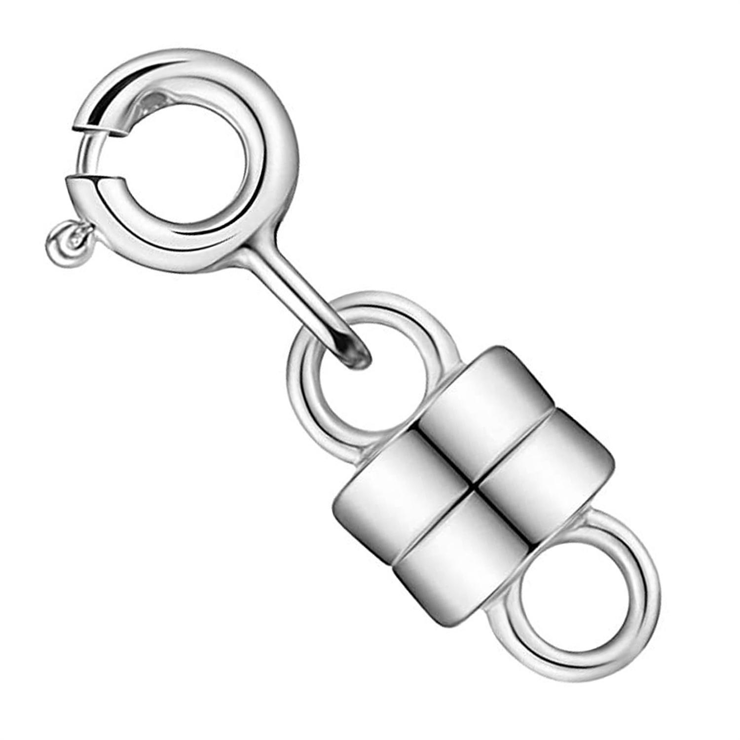 

Преобразователь магнитной застежки из стерлингового серебра/золота 4,5 мм для ювелирных изделий и ожерелья One Size серебряный