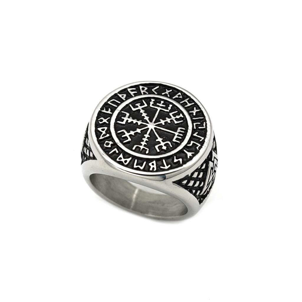 Ring Iron Warrior Men's Jewelry Viking Letter Ring Retro Ring