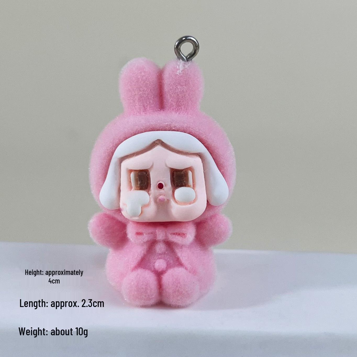 Cartoon Disguise Soft Plush Doll Keychain - Cute Flocking Pendant