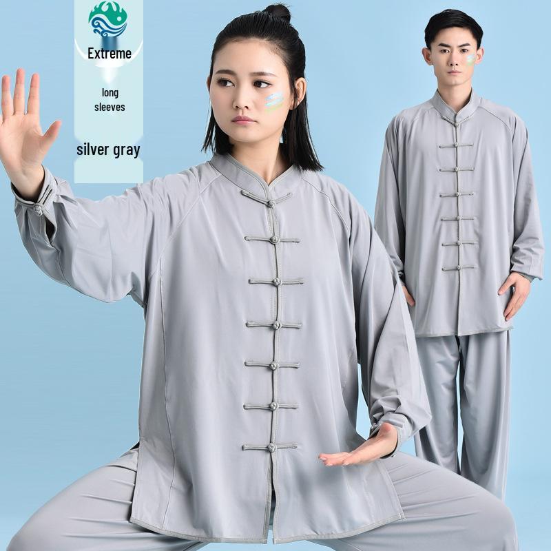 

Костюмы Тай Чи из молочного шелка для людей среднего и пожилого возраста - Мужской и женский комплект спортивной одежды для боевых искусств XL