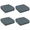 4 Piece Seat Cushions VIANEN 4 Pcs 100percent Polyester Blue
