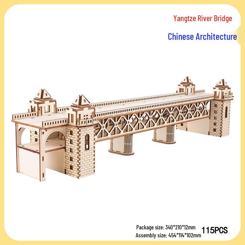 DIY Wooden 3D Puzzle: Chinese Architectural Model Educational Toy & Souvenir