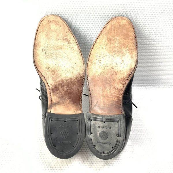 Vintage 80s Department Store Comfort PLUS Sears Hanover Size 10D B 28.0cm Full Brogue Black(USED)