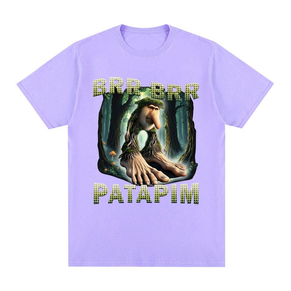 Brr Brr Patapim T Shirt Funny Italian Brainrot Humor Meme T-shirts Men Women Clothing Fashion Style T Shirts Cotton T Shirt Tops