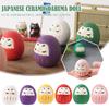 Japansk Keramisk Daruma Docka Hantverk Lyckoamulett Tur Prydnad Landskap Hem Skrivbordsdekor Miniatyr Gåvor Tillbehör