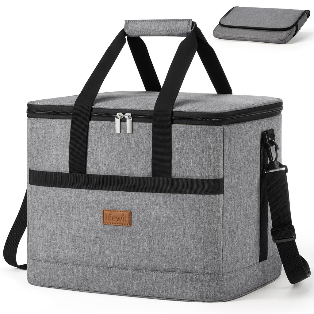 Lifewit Large Capacity 30L Cooler, Insulated Bag, Soft Foldable Cooler, 4-Layer Insulation, Handheld or Shoulder Carry, Perfect for Camping, Outdoor
