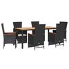 VidaXL Garden Lounge Set with Cushions 13 Pcs, Patio Sofas, Patio Furniture Set, Outdoor Furniture, Black 3257161