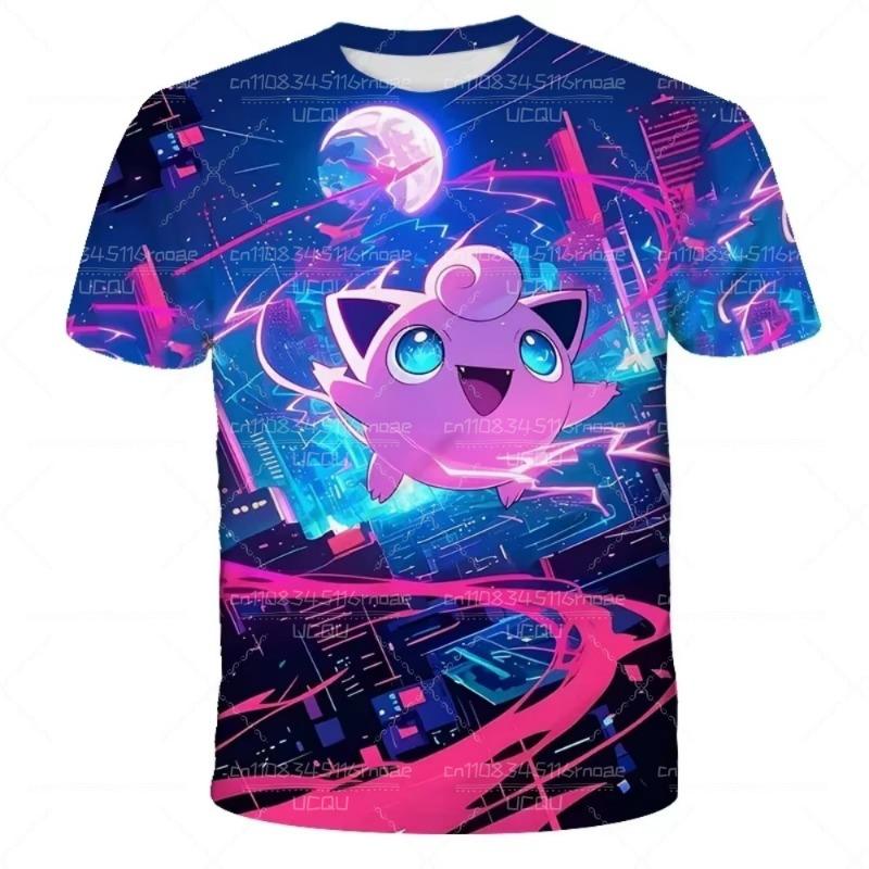 New Pocket Monsters Japanese Anime Men's Sports Printed T-shir