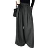 Womens High-Waisted Wide-Leg Trousers Slimming Straight Cut Formal Pants Lightweight Office Chic