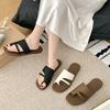 Ein-Wort Zehenslipper Damen Sommer Koreanische Version Retro Einfache Ein-Wort Slipper Ein-Pedal Römersandalen