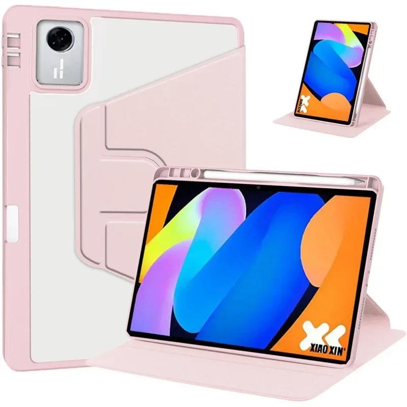 

For Idea Tab 11 Case with Pencil Holder 360 Rotating Acrylic Stand Tablet Cover For Idea Tab 11 tb336fu tb336zu Case Idea Tab 11 tb336fu розовый