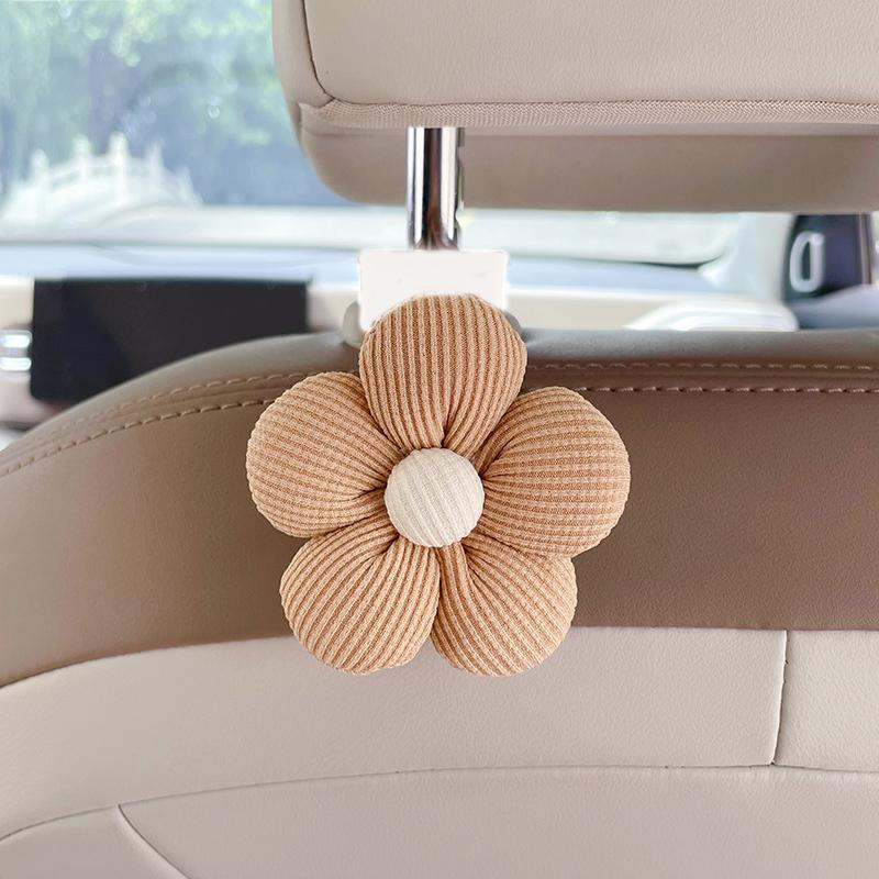 4 Stück Multifunktionshaken Auto Niedliche Blume Haken Auto Rücksitz Haken Auto Rücksitz Dekorationshaken Zubehör Universelle Haken