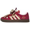 adidas Vl Court Classic Full Of Joyful Abrasion Resistant Low Top Skateboard Shoes Unisex Red Gold KK3774(team488-)