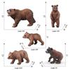 Realistic Wild Bear Toy Set: Big Brown Bear Model