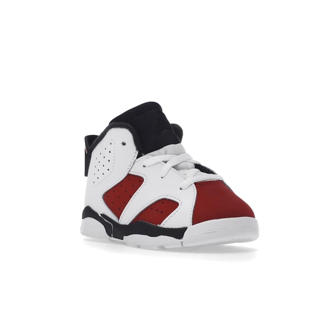 Air Jordan 6 Retro TD Carmine 2021 Babysneakers Hvit Svart 384667-106