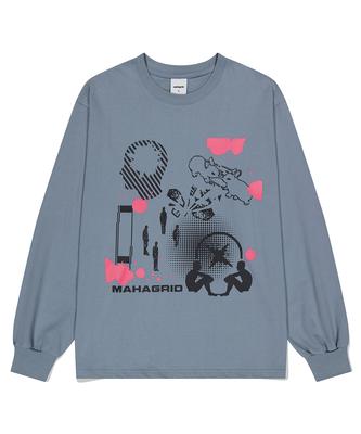 MAHAGRID Human Being Ls Tee Blue(Mg2Dfmt555A)