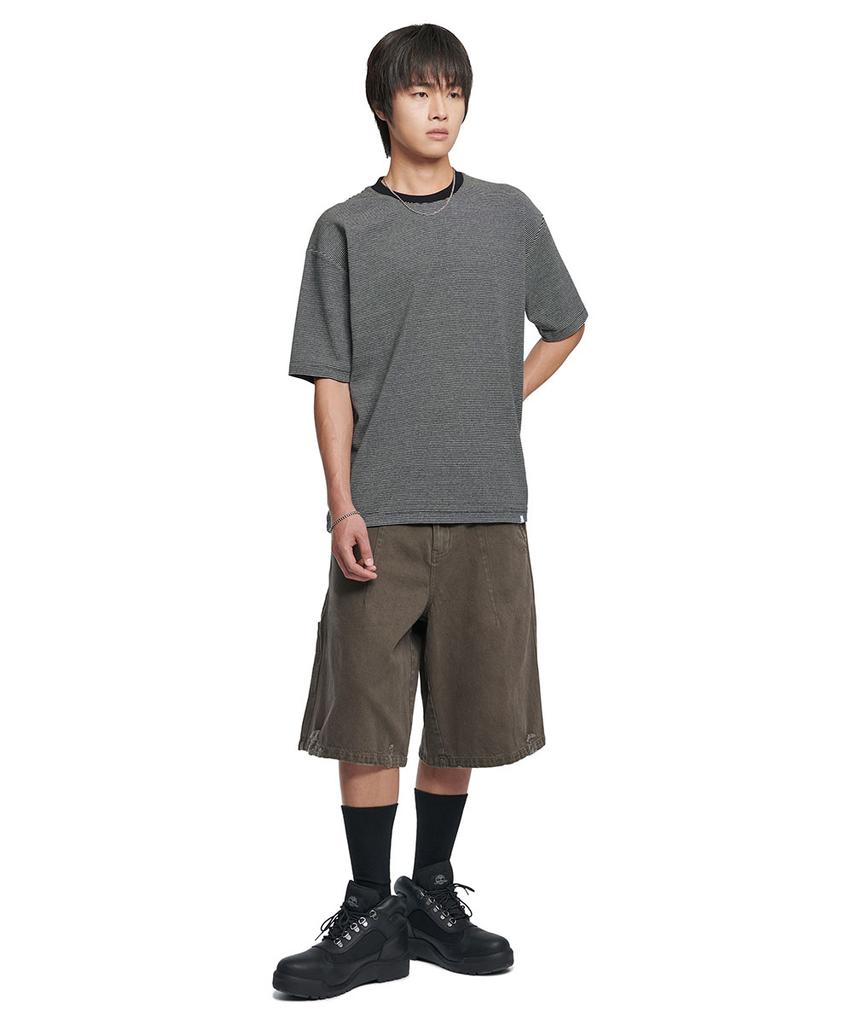 Nomaenyueol Fine Stripe T-Shirt - Black