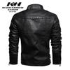 A men's new leather jacket high-quality imitation leather PU top retro European and American leather jacket trendy brand