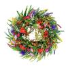 Spring   Wrth Plastic Grass Front Door Artificial Flower Wrth for Outdoor Indoor Decoration   45cm