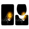 Halloween Bathroom Toilet Three-Piece Floor Mat Doormat Bathroom Carpet