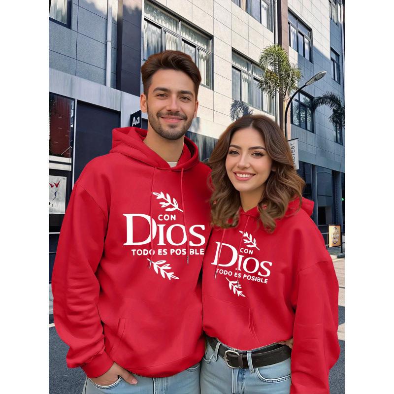 Men's and women's hooded sweater - autumn and winter warm, loose version hoodie
