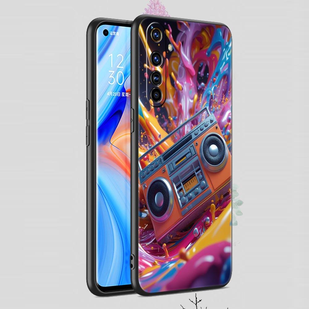Retro Recording Device Soft TPU For Realme 13 12 11 10 9 Pro Plus GT3 GT2 C21 C25 C35 C53 C55 C67 Pro 5G Phone Case Cover Fundas