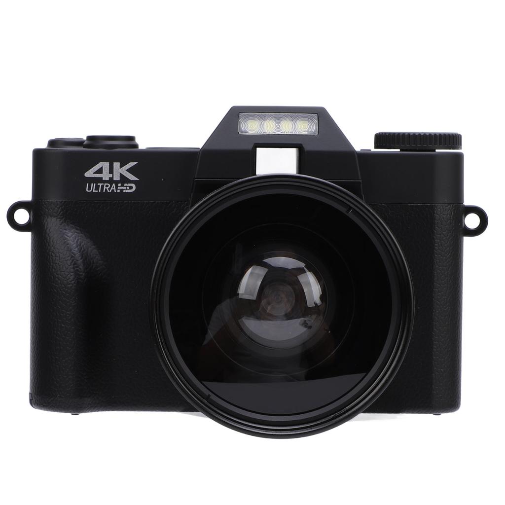 4K Digital Camera 60FPS 56MP 3in IPS Touch Screen 16X Zoom 270 Deg Rotation for Travel Camping