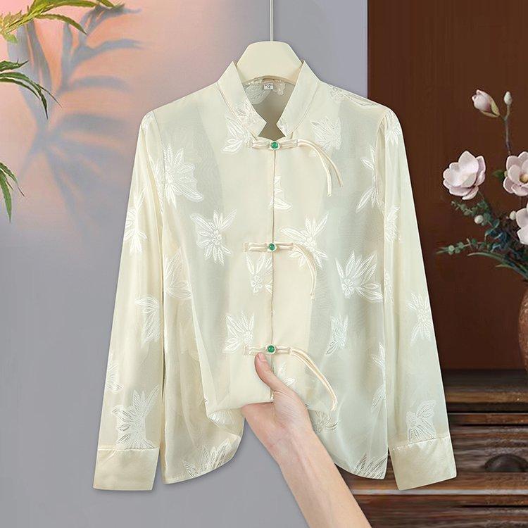 Women's Summer 2026 Retro Frog Button Sun Protection Shirt Jacket - Loose, Lightweight, New Chinese Style Top