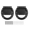 2 Set Anelli per Legare Cavalli Rivestiti in Nero Anelli per Legare a Ferro di Cavallo in Acciaio Gancio Resistente per Legare Cavalli FBox Cavalli